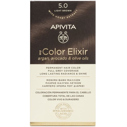 Apivita Promo My Color Elixir Permanent Hair Color - 5.0 Светлокафяво