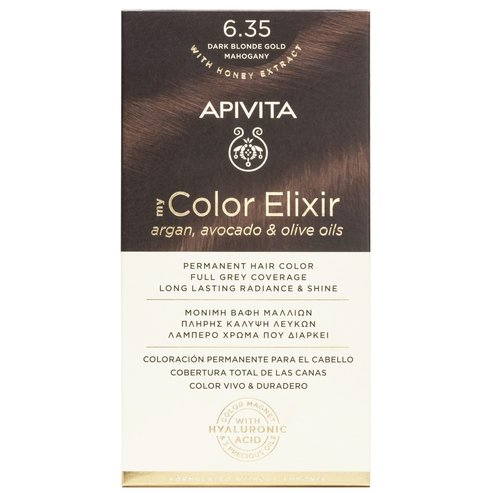 Apivita Promo My Color Elixir Permanent Hair Color - 6.35 Рус тъмен меден махагон