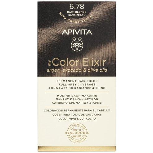 Apivita Promo My Color Elixir Permanent Hair Color - 6.78 Руса тъмно бежова перла
