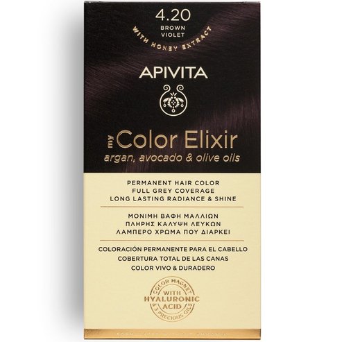 Apivita Promo My Color Elixir Permanent Hair Color - 4.20 Кафяв виолетов