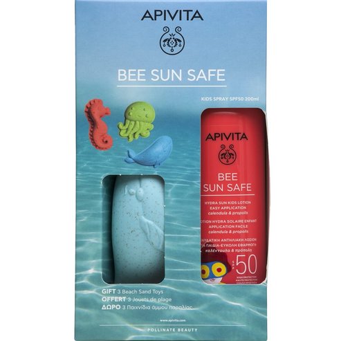 Apivita Promo Bee Sun Safe Hydra Sun Kids Lotion Spf50, 200ml & Подарък Плажни играчки 3 бр