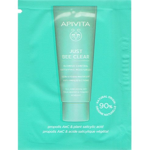 Apivita проба Just Bee Clear Blemish Control Mattifying Moisturizer 2ml