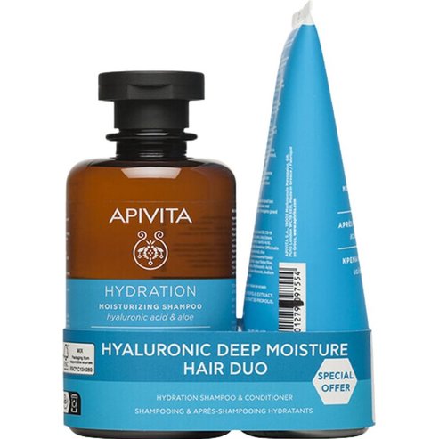 Apivita Promo Hydration Moisturizing Shampoo 250ml & Conditioner 150ml