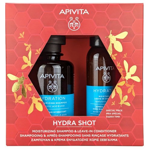 Apivita Promo Hydration Moisturizing Shampoo 250ml & Moisturizing Leave In Conditioner 100ml