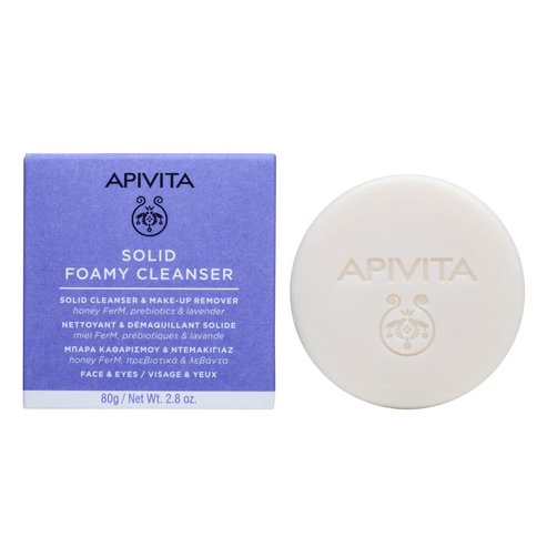 Apivita Solid Foam Cleanser & Make-Up Remover 80g