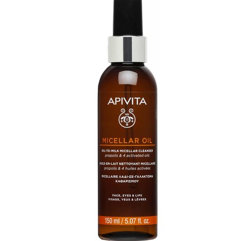 Apivita Micellar Oil to Milk Face, Eyes & Lips Cleanser 150ml