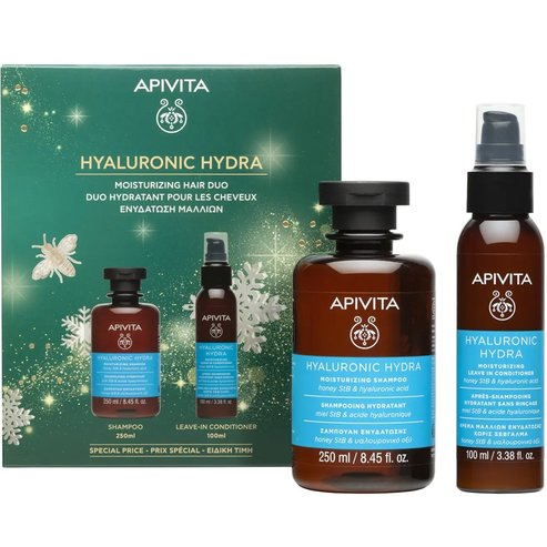 Apivita Promo Hyaluronic Hydra Moisturizing Shampoo with Hyaluronic Acid & Honey StB 250ml & Leave In Conditioner 100ml