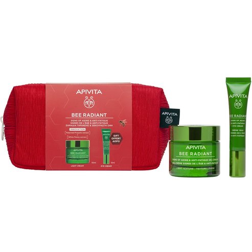 Apivita Promo Bee Radiant Rich Texture Anti-Fatigue Cream 50ml & Подарък Eye Cream 15ml & Несесер 1 брой