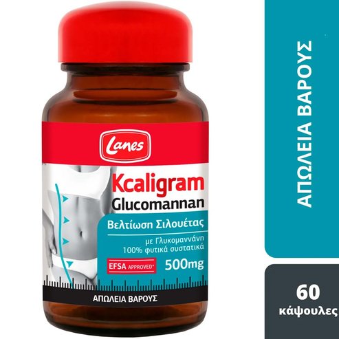Lanes Kcaligram Glucomannan 500mg 60caps