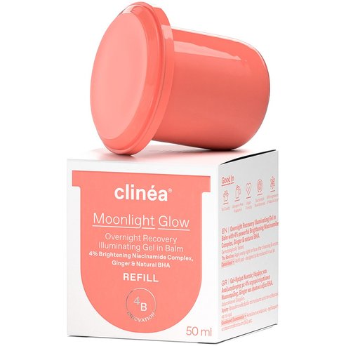 Clinea Moonlight Glow Overnight Recovery Illuminating Gel in Balm Refill 50ml