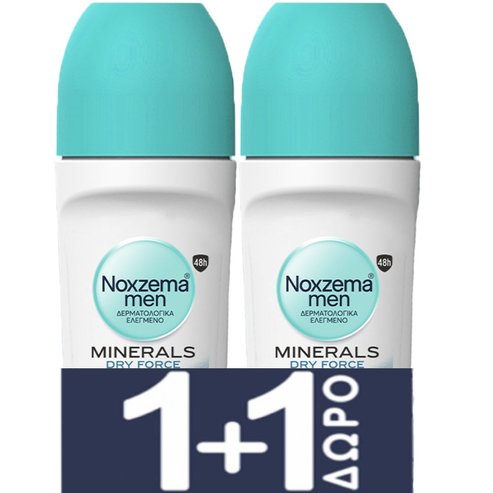 Noxzema Men Promo Minerals Dry Force Roll On 100ml (2x50ml)