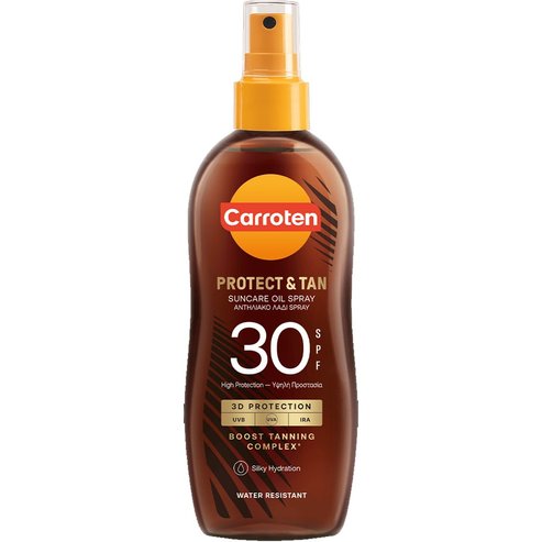 Carroten Protect & Tan Spf30 Suncare Oil Spray Спрей с високозащитен слънцезащитен крем и масло за тен 150ml