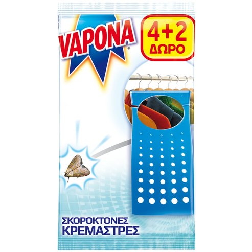 Vapona Promo Mini Extra Закачалки за инсектициди, без мирис 6 бр