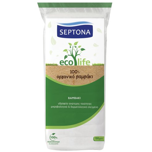 Septona Ecolife 100% Хидрофилен органичен памук с превъзходно качество 100gr