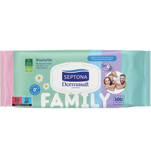 Septona Family Wet Wipes with Chamomile 100 бр