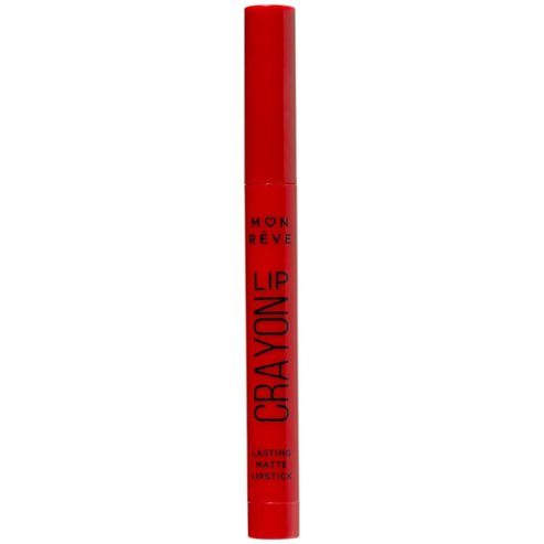 Mon Reve Lip Crayon Lasting Matte Lipstick 25g - 12 True red