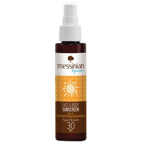 Messinian Spa Sunscreen 2in1 Protection & Moisturizing Face & Body Spray Spf30, 100ml