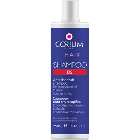Corium Line Hair Anti-Dandruff Shampoo Почистващ Шампоан с Действие Против Пърхот & Сърбеж за Успокояване на Скалпа 250ml