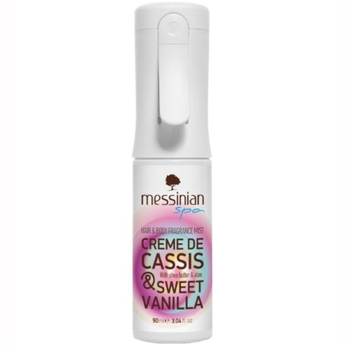 Messinian Spa Creme De Cassis & Sweet Vanilla Hair & Body Fragrance Mist 90ml