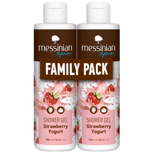 Messinian Spa Promo Strawberry Yogurt Shower Gel 600ml (2x300ml)