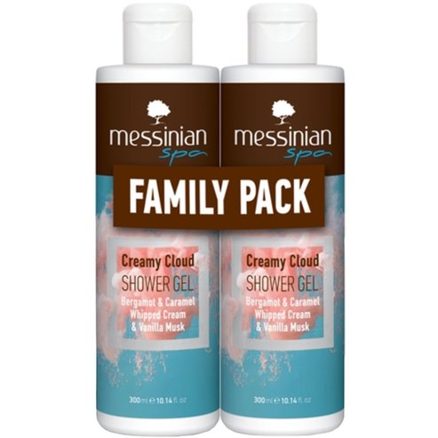 Messinian Spa Promo Creamy Cloud Bergamot & Caramel & Whipped Cream & Vanilla Musk 600ml (2x300ml)