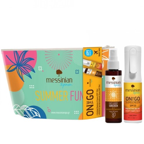 Messinian Spa Promo Protection & Moisturizing Face & Body Spray Spf30, 100ml & On The go Sunscreen Body & Hair & Face Spray Spf20, 90ml