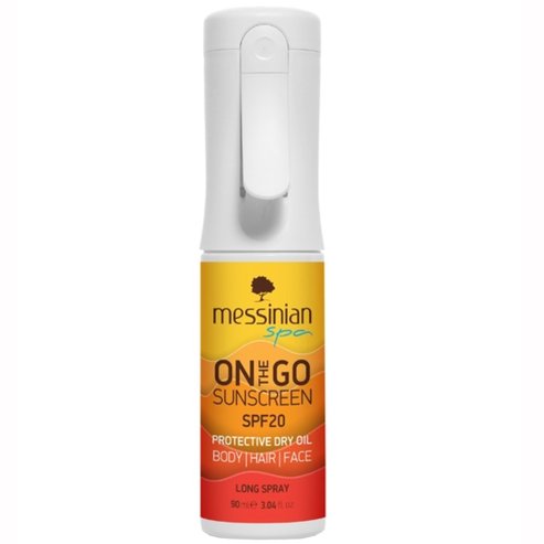 Messinian Spa On The go Sunscreen Body & Hair & Face Long Spray Spf20, 90ml
