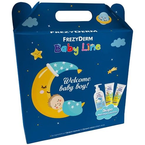 Frezyderm Promo Baby Line Welcome Baby Boy Baby Shampoo 300ml, Baby Cream 2x175ml & Подарък за възглавница за прегръдка