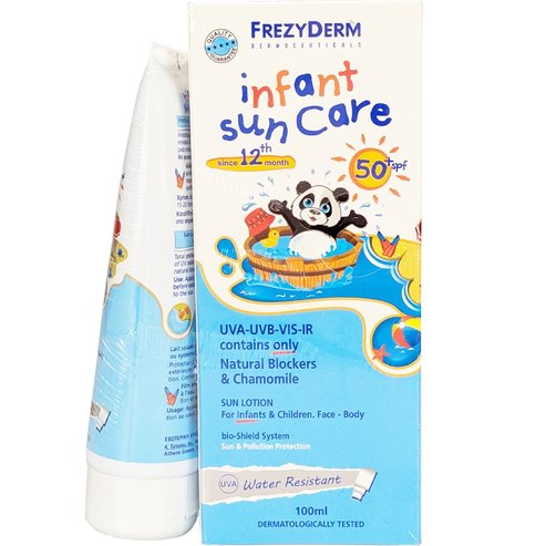 Frezyderm Promo Infant Sun Care SPF50+ Слънцезащитно мляко за лице и тяло с много висока защита за бебешка кожа от 12-ия месец 150ml