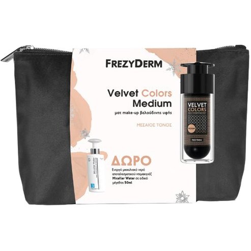 Frezyderm Promo Velvet Colors Medium 30ml & Подарък Micellar Water 50ml & Подарък торбичка 1 бр