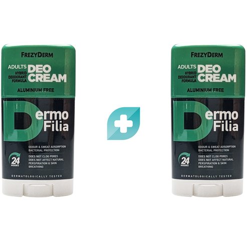 Frezyderm Promo Dermofilia Adults DeoCream Hybrid Deodorant Formula 2x40ml