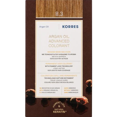 KORRES ARGAN OIL Advanced Colorant 8.3 Светло златисто/Медено