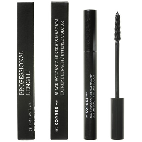 Korres Black Volcanic Minerals Professional Length Mascara Спирала за Впечатляваща дължина & Богат цвят No01 Black/Черен цвят 7.