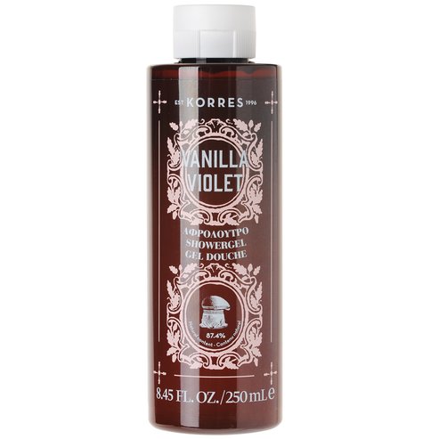 Korres Showergel ванилов виолетов душ гел със сладък аромат от виолетови цветя и ванилия топъл 250мл
