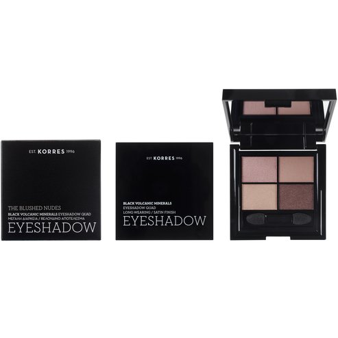 Korres Black Volcanic Minerals Eyeshadow Quad The Blushed Nudes 5gr