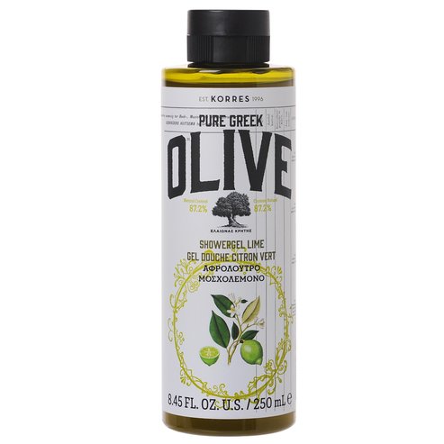 Korres Pure Greek Olive Showergel Lime Тонизиращ душ гел с аромат на лайм 250ml