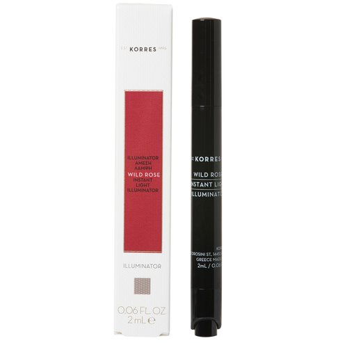 Korres Wild Rose Instant Light Illuminator Concealer Моментално озаряващ коректор за скули и околоочна зона с дива роза 2ml
