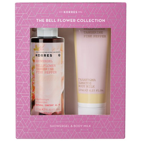 Korres Промо комплект Bellflower, Tangerine, Pink Pepper Showergel 250ml & Body Milk 125ml на специална цена 