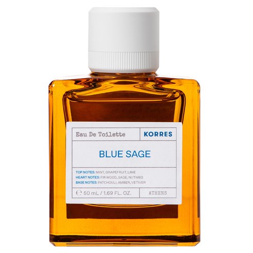 Тоалетна вода Korres Blue Sage Fresh, мъжки аромат с воден характер 50мл