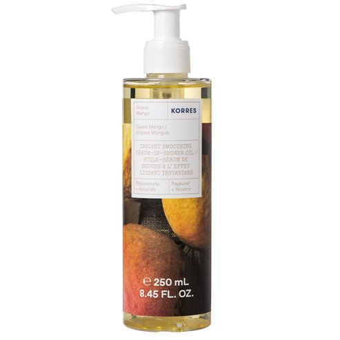 Korres Instant Smoothing Serum in Shower Oil Guava Mango Хидратиращ серум-олио за тяло с подхранващ ефект 250ml  