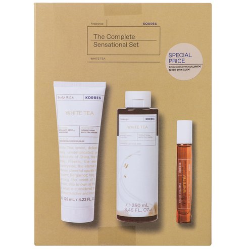 Korres Promo White Tea Body Milk 125ml & Showergel 250ml & Eau De Toilette 10ml