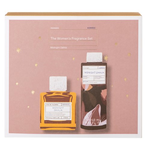 Korres Gift Set The Women\'s Fragrance Set Midnight Dahlia Eau De Toilette 50ml & Scented Showergel 250ml на специална цена