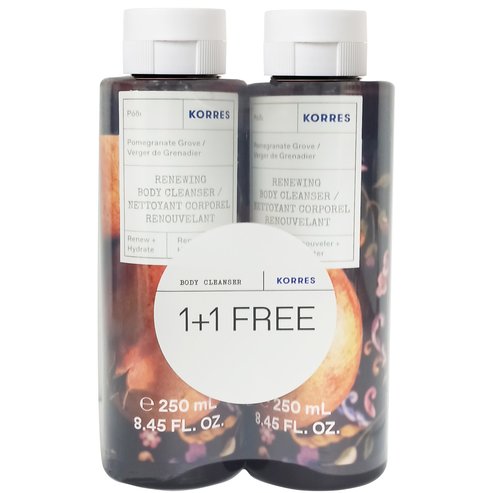 Korres PROMO PACK Pomegranate Grove Renewing Body Cleanser 2x250ml