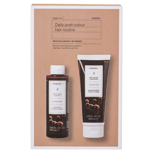 Korres Promo Argan Oil Daily Post-Colour Hair Routine with Shampoo 250ml & Conditioner 200ml на специална цена