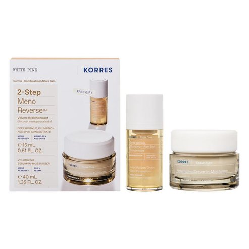 Korres Promo White Pine Volumizing Serum-In-Moisturizer 40ml & Подарък Wrinkle, Plumping and Age Spot Concentrate 15ml