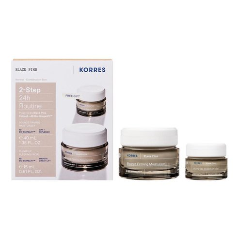 Korres Promo Black Pine Bounce Firming Moisturizer Cream 40ml & Подарък Plump-Up Sleeping Facial Serum 15ml