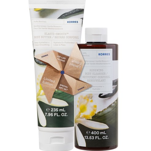 Korres Promo Renewing Body Cleanser Mediterranean Vanilla Blossom Shower Gel 400ml & Elasti - Smooth Body Buttter 235ml