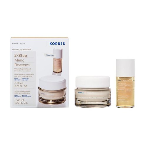 Korres Promo White Pine Ultra-Replenishing Deep Wrinkle Cream 40ml & Подарък Deep Wrinkle, Plumping & Age Spot Concentrate 15ml