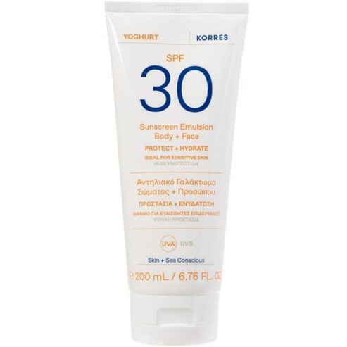Korres Yoghurt Emulsion Face & Body Sunscreen Spf30, 200ml