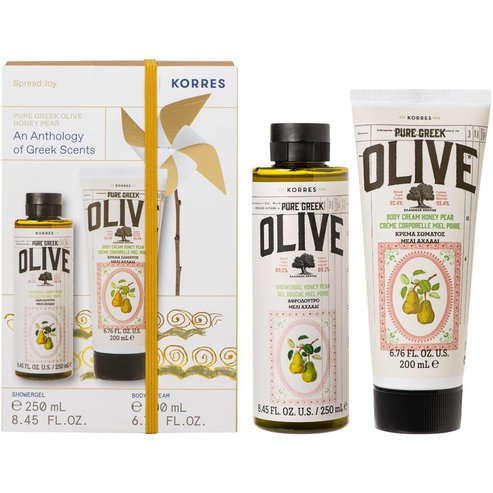 Korres Promo Pure Greek Olive Honey & Pear Body Cream 200ml & Shower Gel 250ml